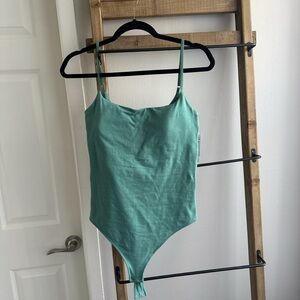 Abercrombie & Fitch Bra Free Seafoam Green Slim Strap Bodysuit